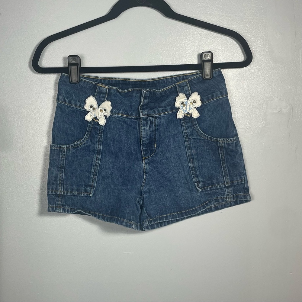 Vintage Y2K Jordache Butterfly Patchwork Shorts Juniors 12